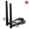 ASUS PCE-BE6500, BE6500, 2xAnten, 6500Mbps, Tri-Bant, 6GHz WİFİ 7, Bluetooth v5.4, WPA3, PCI-Express x1, PCIe Adapter