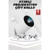 Ayaklı Oyun Projeksiyonu Çift Kollu Taşınabilir Sinema Projektörü