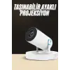 Ayaklı Projeksiyon Taşınabilir Mini Projektör Sinema Projektörü Android