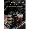 Ayarlanabilir Araç Bardaklık Aparatı Çift İçecek ve Tepsili Tasarım
