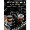 Ayarlanabilir Araç Bardaklık Aparatı Çift İçecek ve Tepsili Tasarım