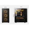 AZTECH SKY LINE AZT302B 600W TEMPERLİ CAM+MESH 4XRGB FAN+USB3.0 GAMING KASA SIYAH