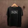 Babalar Günü Hediye Baba Temalı Baskılı Oversize Bisiklet Yaka T-shirt - Siyah