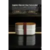 Bambu Kapaklı Lunch Box Kahvaltılık Saklama Kabı Large Bölmeli