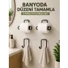 Banyo ve Mutfak İçin 4 Parça Set 2 Adet Kağıtlık 2 Adet Havlu Askısı