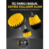 Banyo ve Mutfak İçin Matkap Ucu Temizlik Fırçası 3’lü Set