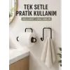 Banyo ve Mutfak İçin Yapışkanlı Havlu Askılığı ve Rulo Kağıt Tutucu Set