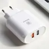 Baseus Bojure Series Dual-USB QC 3.0 18W Hızlı Şarj Aleti Başlık-(5775)
