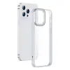 Baseus Crystal iPhone 13 Pro 6.1 Kılıf Jel Çerçeve Zırhlı Silikon Kılıf-(5775)