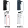 Baseus Crystal iPhone 13 Pro 6.1 Kılıf Jel Çerçeve Zırhlı Silikon Kılıf-(5775)