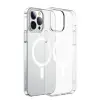 Baseus Crystal iPhone 13 Pro Magsafe Silikon Kılıf + Tempered Ekran Koruyucu Set-(5775)