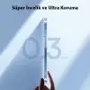 Baseus Crystal iPhone 14 Pro Max 6.7 Ultra-Thin Silikon Kılıf + Tempered Ekran Koruyucu Set-(5775)
