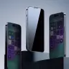 Baseus Crystal iPhone 15 Privacy Full Koruma Tempered Cam Ekran Koruyucu-(5775)
