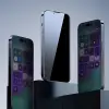 Baseus Crystal iPhone 15 Pro Max Privacy Full Koruma Tempered Cam Ekran Koruyucu 2 Adet Set-(5775)