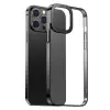 Baseus Glitter iPhone 13 Pro Max 6.7inç Kılıf Renkli Kenar Şeffaf Silikon-(5775)
