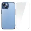 Baseus Glitter iPhone 14 6.1 Renkli Kenar Silikon Kılıf + Tempered Ekran Koruyucu Set-(5775)