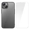 Baseus Glitter iPhone 14 Plus 6.7 Renkli Kenar Silikon Kılıf + Tempered Ekran Koruyucu Set-(5775)