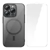 Baseus Glitter iPhone 14 Pro 6.1 Magsafe Silikon Kılıf + Tempered Ekran Koruyucu Set-(5775)