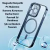 Baseus Glitter iPhone 14 Pro 6.1 Magsafe Silikon Kılıf + Tempered Ekran Koruyucu Set-(5775)