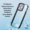 Baseus Glitter iPhone 14 Pro 6.1 Renkli Kenar Silikon Kılıf + Tempered Ekran Koruyucu Set-(5775)