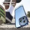 Baseus Glitter iPhone 14 Pro Max 6.7 Renkli Kenar Silikon Kılıf + Tempered Ekran Koruyucu Set-(5775)