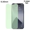 BASEUS İPhone 12 Mini 0.30mm Full Tempered Cam Ekran Koruyucu 2Set Anti-Bluelight-(5775)