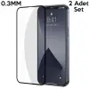Baseus İPhone 12 Mini 5.4 0.3MM 3D Full Tempered Cam Ekran Koruyucu 2Adet Set-(5775)