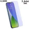 Baseus İPhone 12 Mini 5.4 0.3mm Antiblue Light Tempered Cam Ekran Koruyucu 2Adet-(5775)