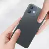 Baseus İPhone 12 Mini 5.4 Comfort İnce Şeffaf Kılıf Matte PP Kılıf-(5775)