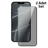 Baseus iPhone 13 Mini 0.23mm Gizlilik Hayalet Full Ekran Koruyucu 2 Adet Set-(5775)