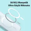 Baseus iPhone 15 Pro Max Crystal Serisi Manyetik Magsafe Silikon Kılıf + Tempered Ekran Koruyucu Set-(5775)