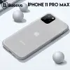 Baseus Jelly Liquid Silica Gel iPhone 11 Pro Max 6.5 Kılıf Şeffaf Sıvı Silikon Kılıf-(5775)
