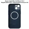 Baseus Liquid Silica Gel iPhone 14 6.1 Magsafe Silikon Kılıf + Tempered Ekran Koruyucu Set-(5775)