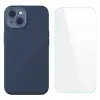 Baseus Liquid Silica Gel iPhone 14 6.1 Silikon Kılıf + Tempered Ekran Koruyucu Set-(5775)