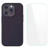 Baseus Liquid Silica iPhone 14 Pro Silikon Kılıf + Tempered Ekran Koruyucu Set-(5775)