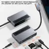 Baseus Magic Çok Fonksiyonlu Klipsli Type-C HUB 6in1 (USB3.0+SD+TF+HDMI+Type-C+3.5mm) Adaptör Çoklay-(5775)