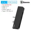 Baseus Multifunctional HUB Surface Go(Type-C+Audio to HD4K+USB3.0+Type-C(data)+Audiok-(5775)