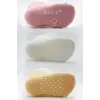 Basic Kaymaz Penye Soket Çorap 3Lü BS10106 Pudra Ekru Somon