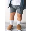 Basic Kaymaz Penye Soket Çorap 3Lü BS10107 Nil Ekru Bej