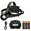 Bedotech Bd-9 60w Tg + Smd Led Alüminyum Alaşımlı Zoomlu Type-c Şarjlı Sensörlü Kafa Feneri