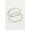 Beşgen Halka Küpe 4 cm