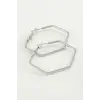 Beşgen Halka Küpe 4 cm