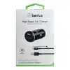 Bevius BVS-AU503 Siyah 12W Lightning Kablolu Araç Şarj Cihazı