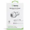 Bevius BVS-AU514 15W 3A Çift USB Micro Kablolu Araç Şarj Cihazı