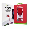 Bevius BVS-CH407 Kırmızı 15W Işıklı Çift USB Lightning Kablolu Duvar Şarj Cihazı
