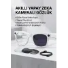 Beyaz Bluetooth Akıllı Gözlük Müzik Görüşme Kamera ve Mikrofon Özellikli
