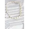 Beyaz Doğal Deniz Kabuğu Dizi Kadın Kolye