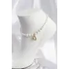 Beyaz İnci İstiridyeli Model Halhal