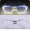 Beyaz Led Işıklı Parti Gözlüğü - Neon Glow Şerit Gözlük 3 Modlu Bx40