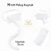Beyaz Peluş Kuyruk Şekil Verilebilir 70 cm